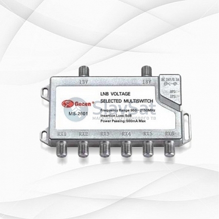 Спутниковый радиальный мультисвитч Gecen MS-2601 (2x6)