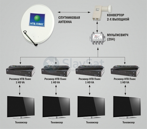 НТВ-ПЛЮС на 4 телевизора