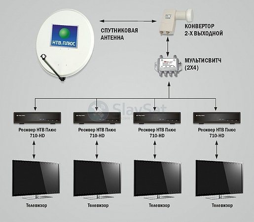 НТВ-ПЛЮС на 4 телевизора