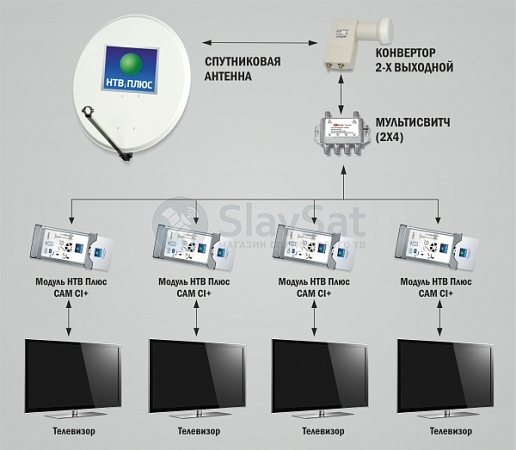 НТВ-ПЛЮС на 4 телевизора