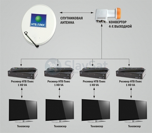 НТВ-ПЛЮС на 4 телевизора